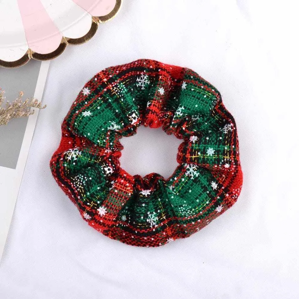 4 Pcs Christmas Random Color Fashion Elastic Handmade Headbands