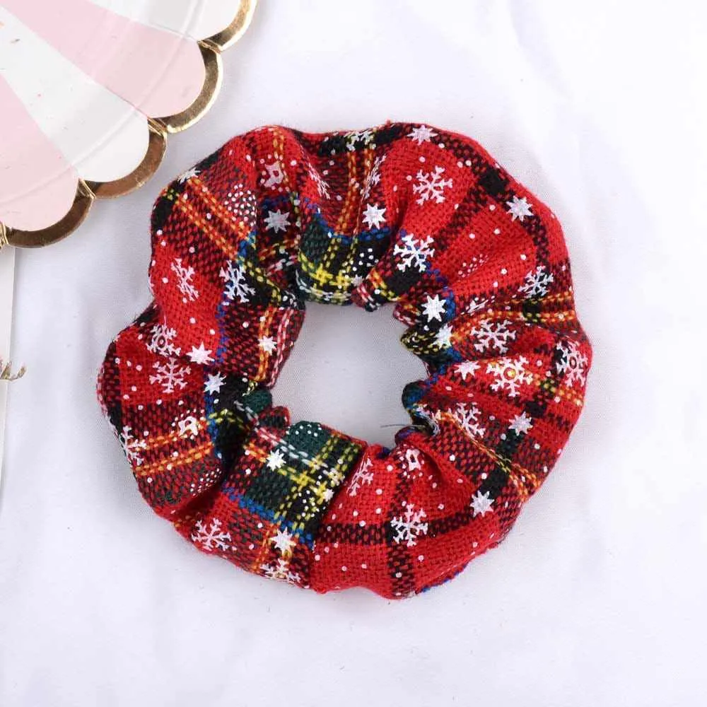4 Pcs Christmas Random Color Fashion Elastic Handmade Headbands