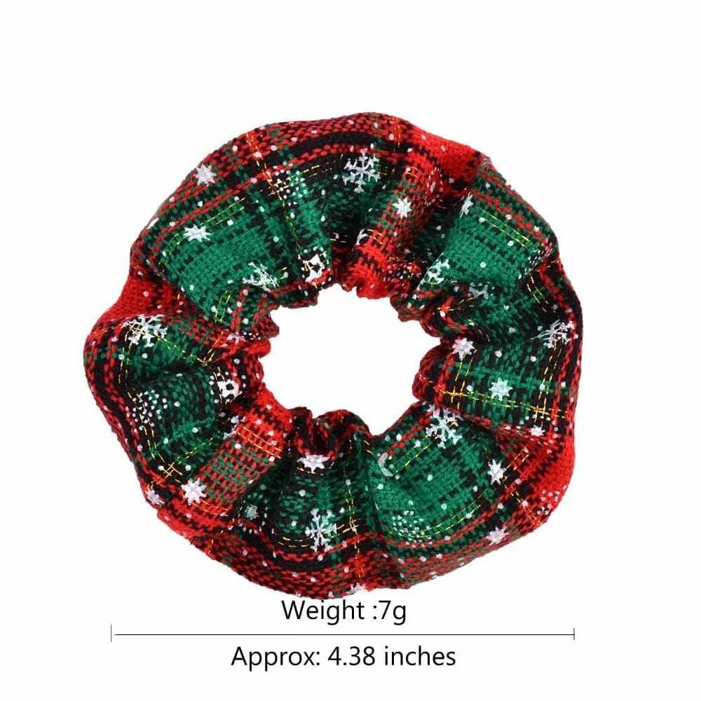 4 Pcs Christmas Random Color Fashion Elastic Handmade Headbands