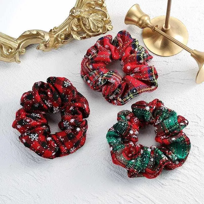 4 Pcs Christmas Random Color Fashion Elastic Handmade Headbands