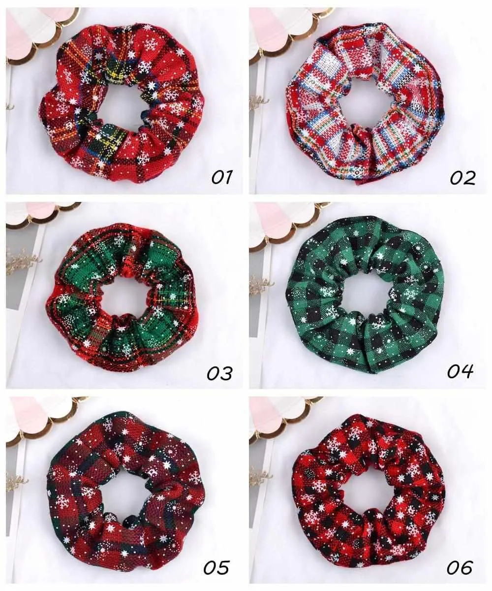 4 Pcs Christmas Random Color Fashion Elastic Handmade Headbands