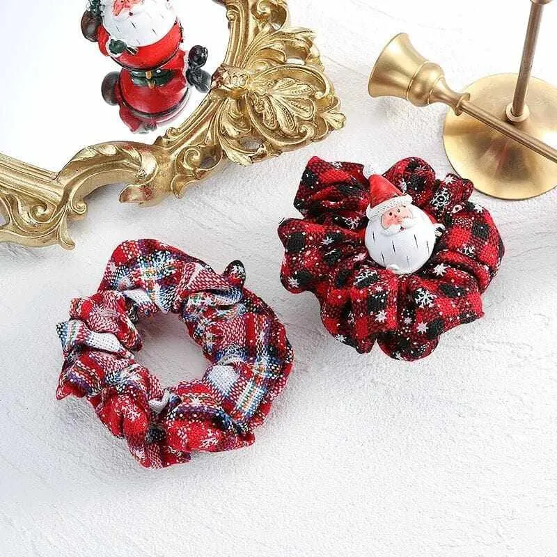 4 Pcs Christmas Random Color Fashion Elastic Handmade Headbands