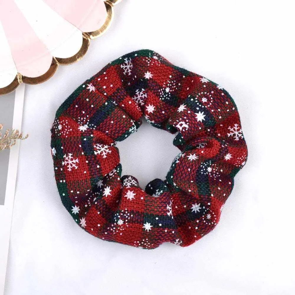 4 Pcs Christmas Random Color Fashion Elastic Handmade Headbands