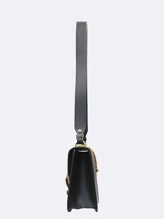 421882 Leather Sylvie Ribbon Tote Strap Shoulder Bag