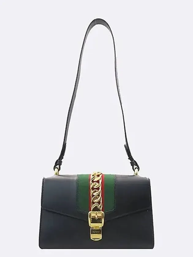421882 Leather Sylvie Ribbon Tote Strap Shoulder Bag