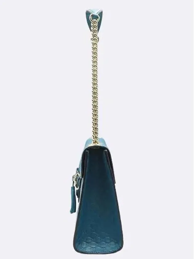 449635 GG Logo Cima Leather Horsebit Tassel Detail Emily Shoulder Bag