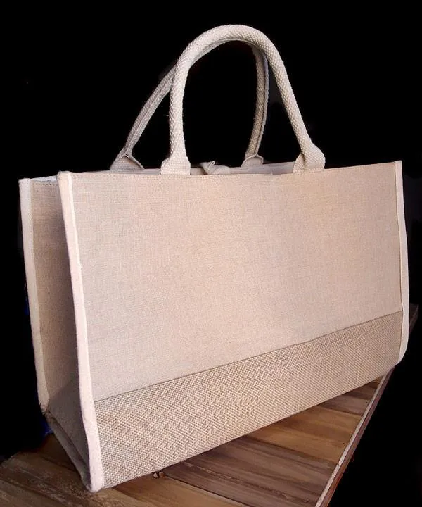 48 ct Fashion Jute Tote Bags / Heavy Duty Burlap Bags - By Case