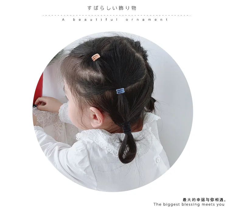 50/100/200 Pcs/Bag Children Cute Candy Cartoon Solid Elastic Hair Bands Girls Lovely Srunchies Rubber Bands Kid Hair Accessories