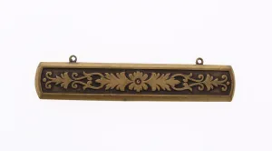 59mm Vintage Floral Bar Pin Stamping for Chatelaine or Barrette, Antique Gold or Silver, Made in USA, pack of 6