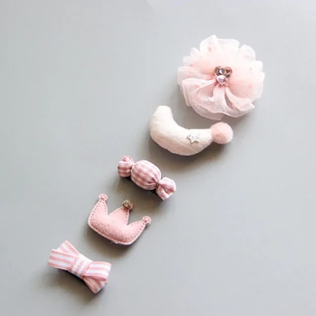 5Pcs/Set Cartoon Toddler Hair Clips Animal Motif Mini Hairpins For Baby Girls Hair Pins