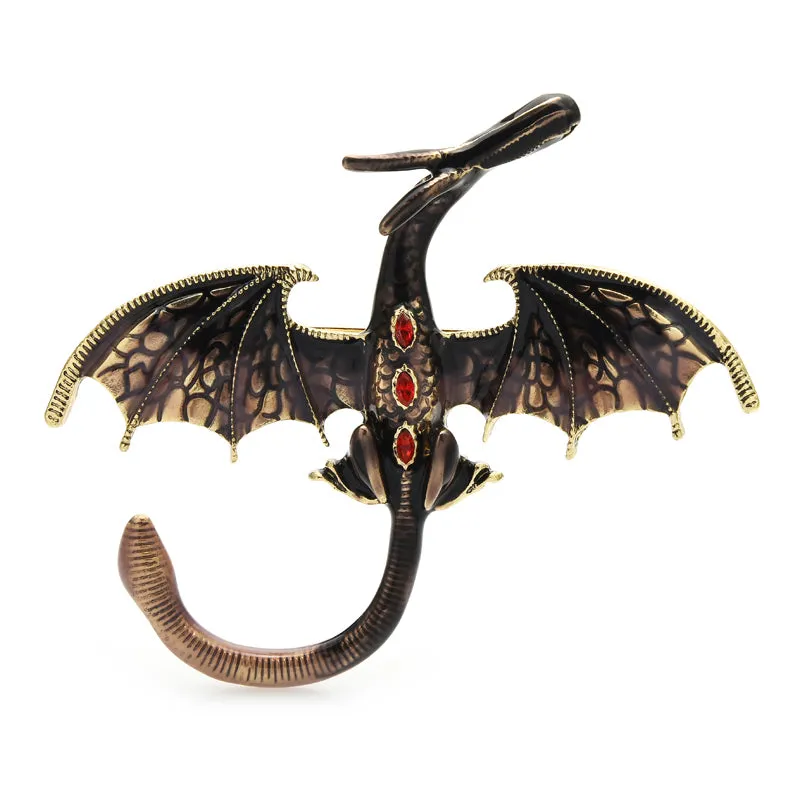 6 Colors TV-Play Dragon Brooches Newest Quality Enamel Brooch