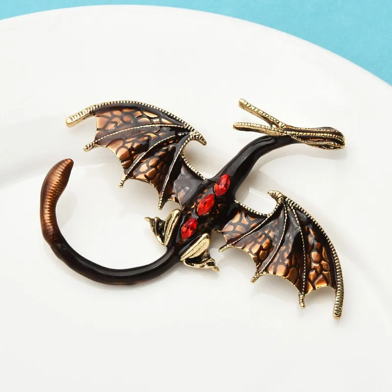 6 Colors TV-Play Dragon Brooches Newest Quality Enamel Brooch