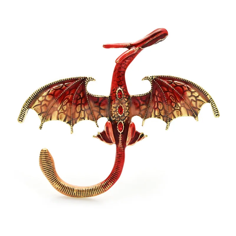 6 Colors TV-Play Dragon Brooches Newest Quality Enamel Brooch
