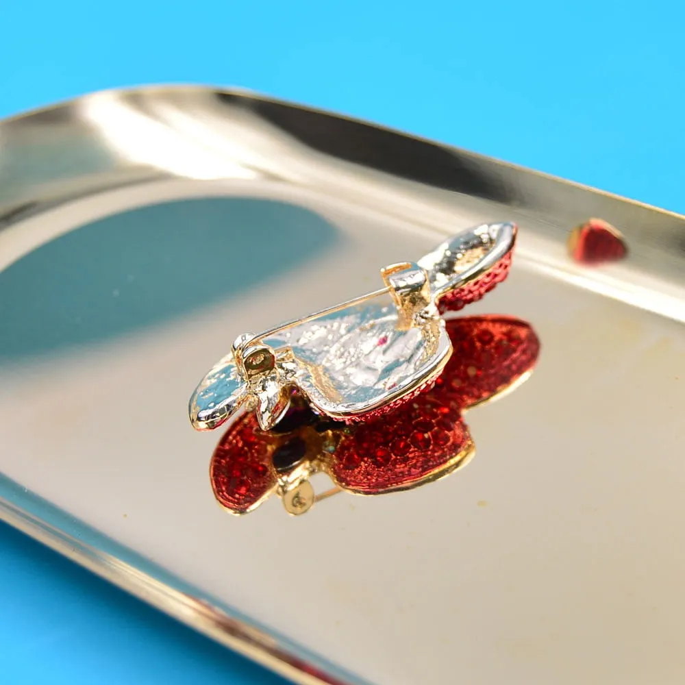6 Styles For Choose Vintage Rhinestone Peacock Hat Butterfly Brooches For Women