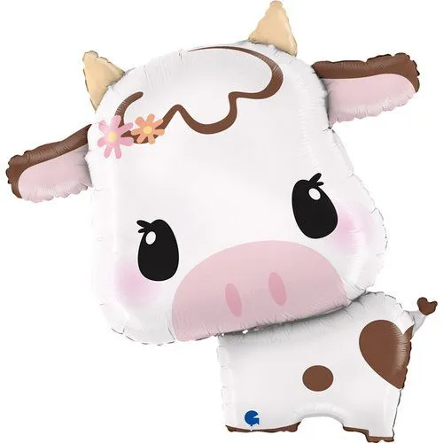 64cm Foil Shape Cute Milk Cow Balloon