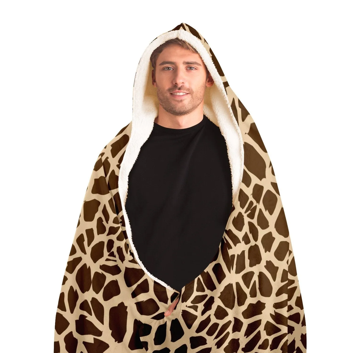 65 MCMLXV Unisex Giraffe Print Hooded Blanket