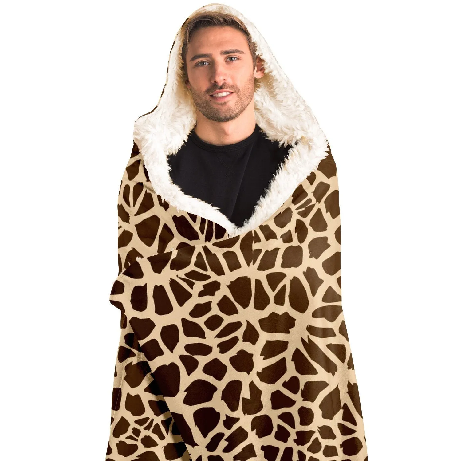 65 MCMLXV Unisex Giraffe Print Hooded Blanket