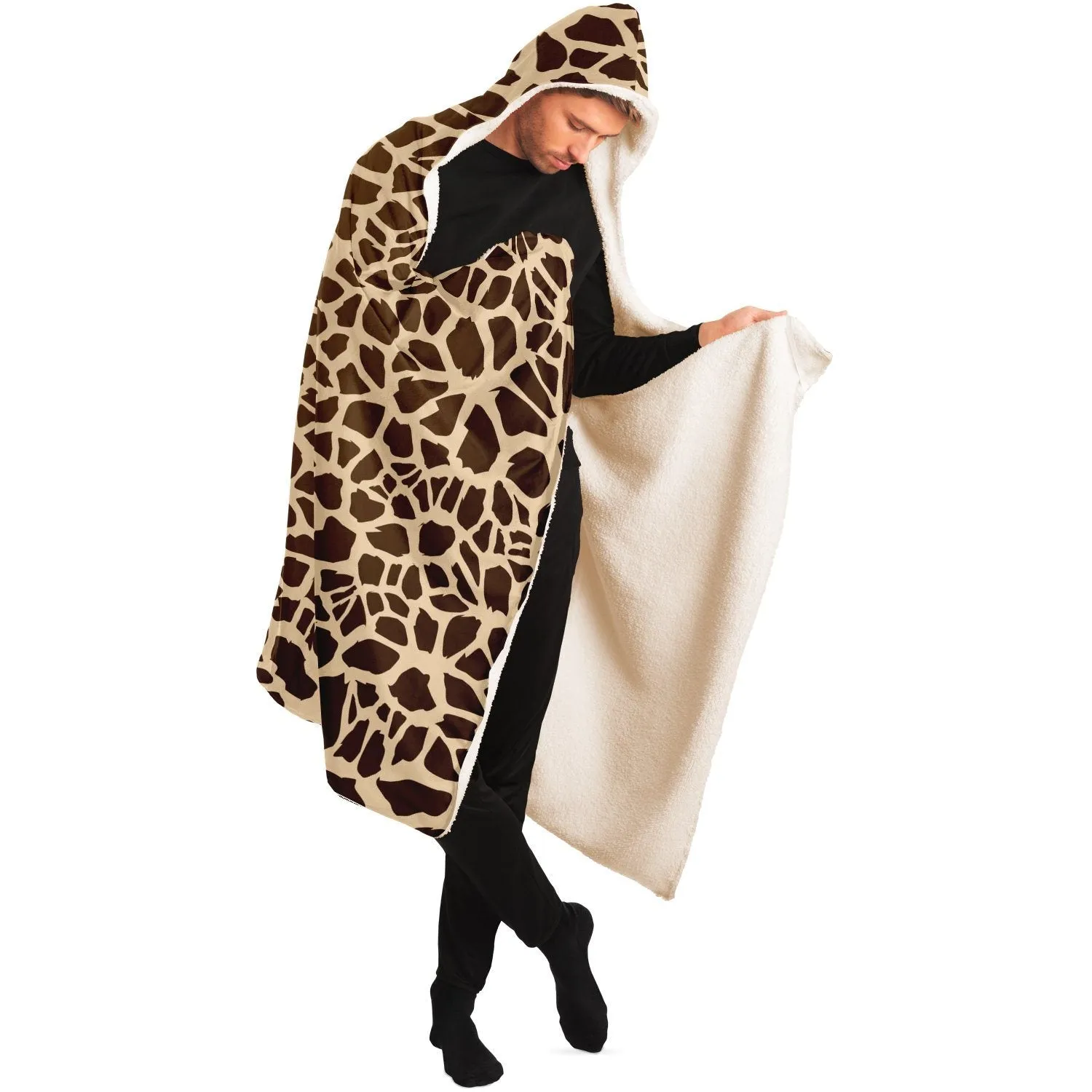 65 MCMLXV Unisex Giraffe Print Hooded Blanket