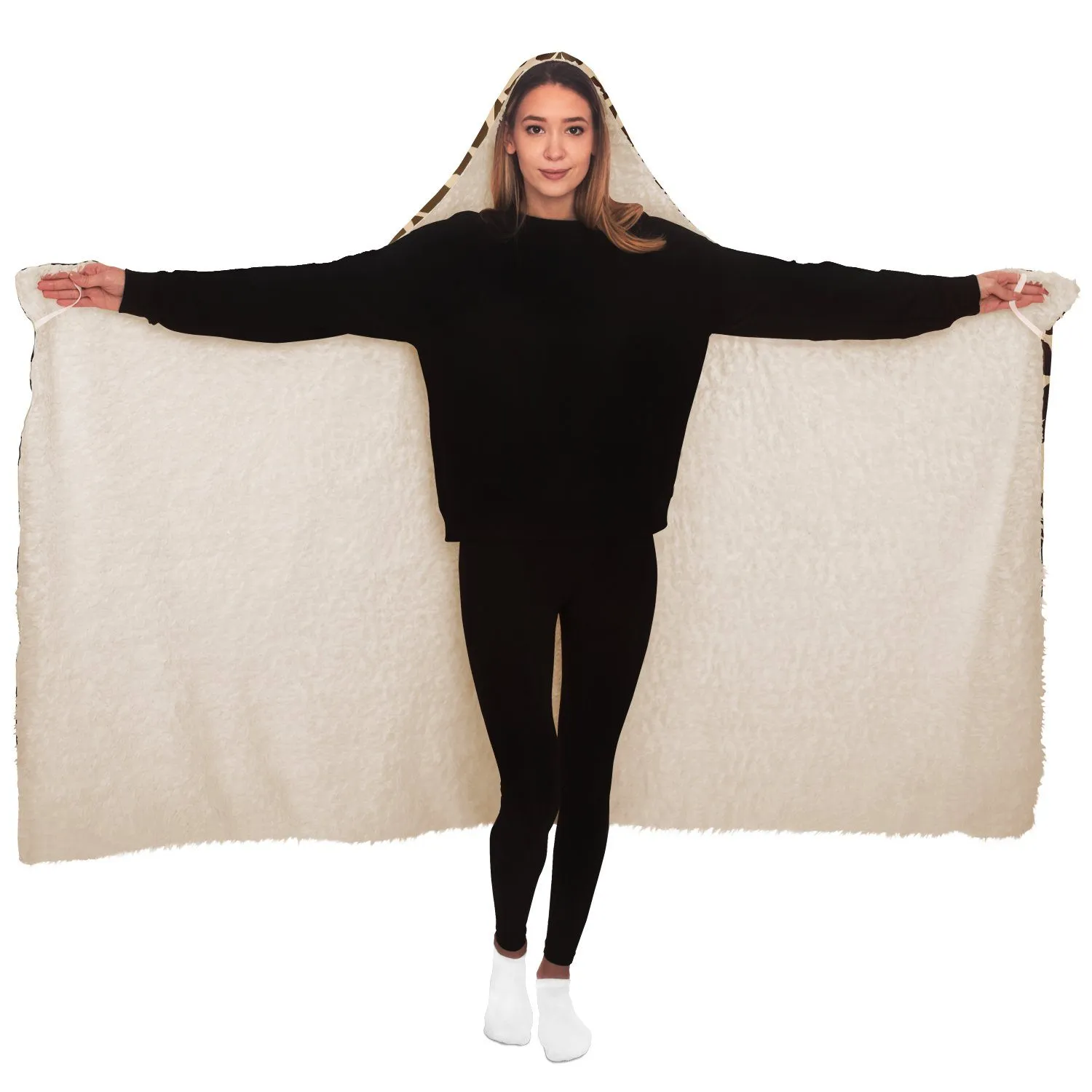 65 MCMLXV Unisex Giraffe Print Hooded Blanket