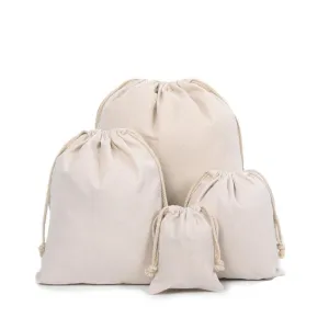 6PCS Organic Cotton Muslin Produce Bags 5x6",Biodegradable Eco-Friendly Bags,Travel Pouch,Sachet bags,Home and Vegetable Storage,Canvas Tote