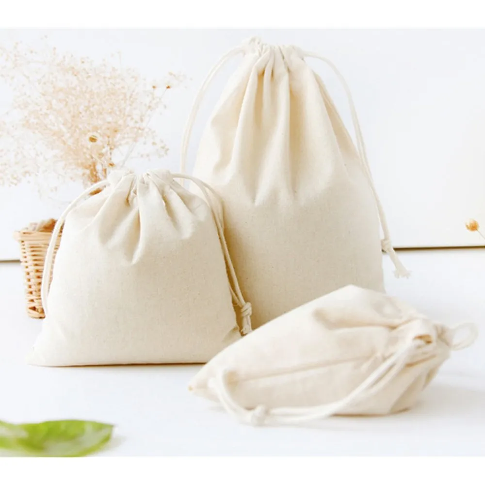 6PCS Organic Cotton Muslin Produce Bags 5x6",Biodegradable Eco-Friendly Bags,Travel Pouch,Sachet bags,Home and Vegetable Storage,Canvas Tote