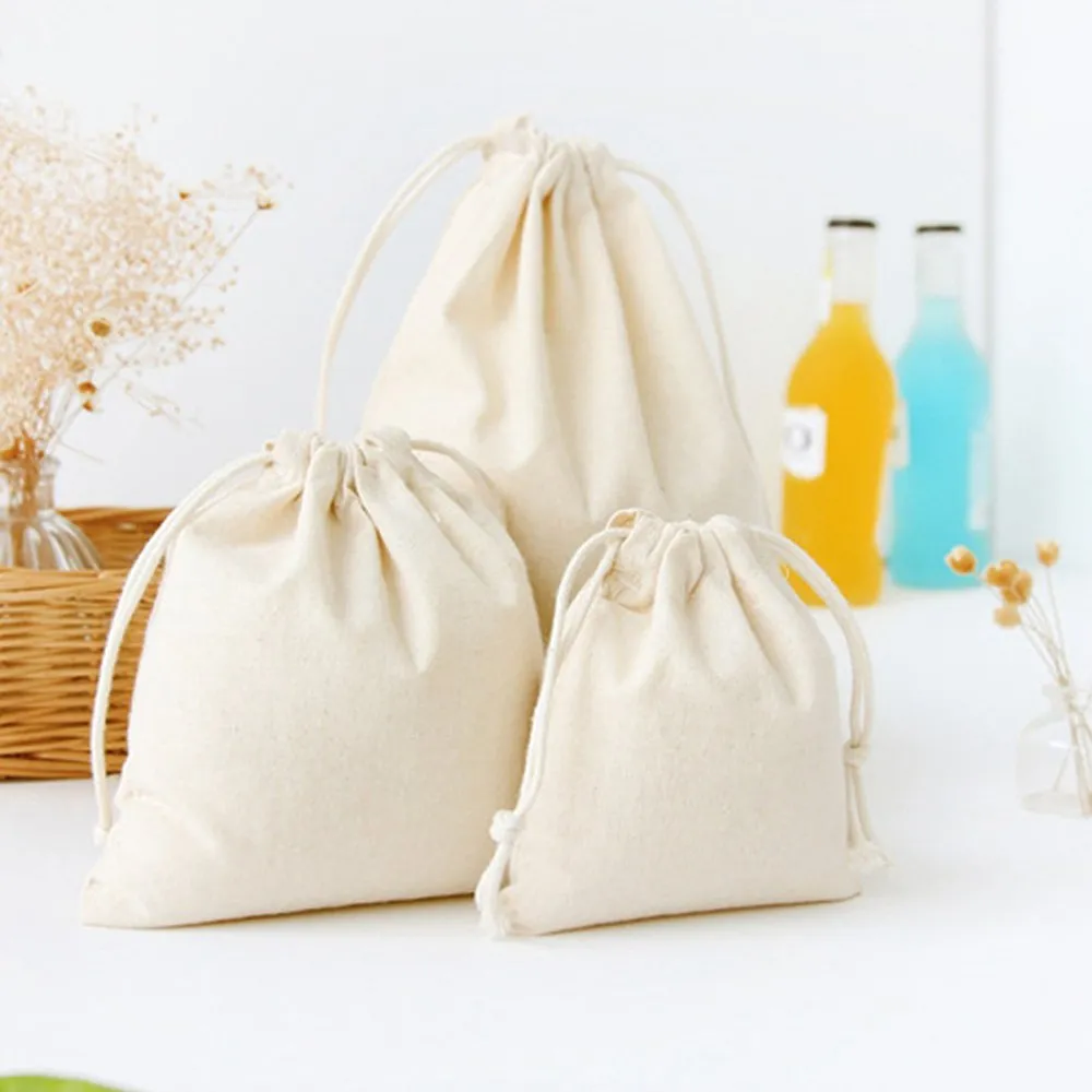 6PCS Organic Cotton Muslin Produce Bags 5x6",Biodegradable Eco-Friendly Bags,Travel Pouch,Sachet bags,Home and Vegetable Storage,Canvas Tote