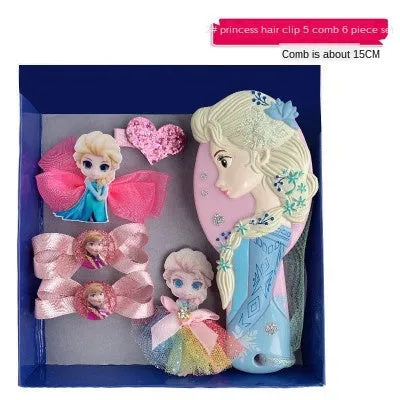 6pcs/Set Baby Hair Clips Cartoon Baby Headband Cute Cartoon Frozen Elsa Children Hairpin Barrettes Headwear Baby Accessories Box S4469420