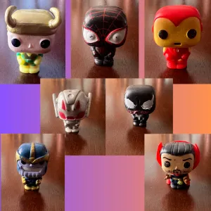 7 Superhero Action Figures Set for Kids Cake Toppers Superhero Bros Toys Birthday Cake Decorations Party Supplies Super Hero Playset