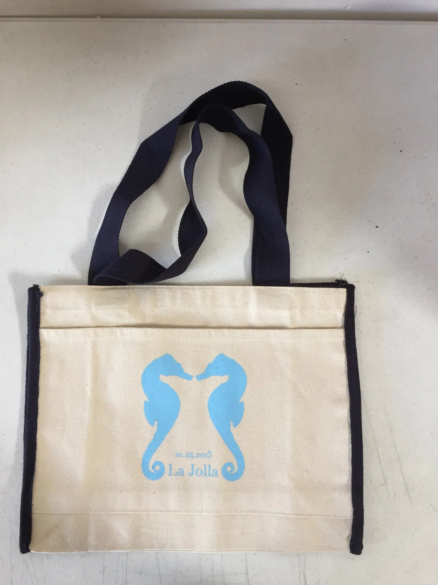 72 ct Heavy Canvas Tote Bag with Colored Trim - By Case