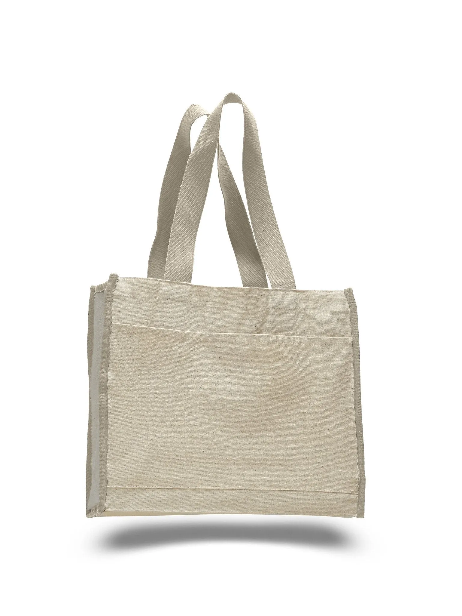 72 ct Heavy Canvas Tote Bag with Colored Trim - By Case