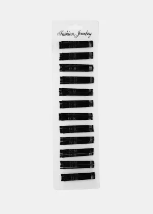 72-Piece Black Bobby Pin Set