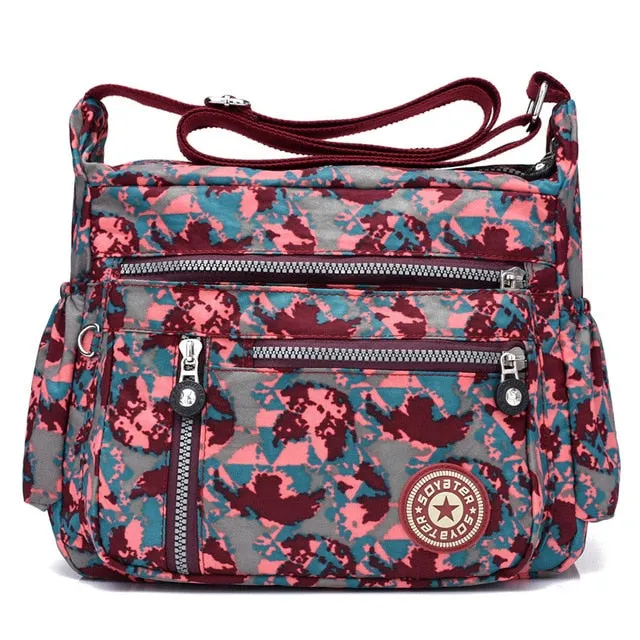 8 Color Lady Women Handbag Shoulder Purse Messenger Satchel Crossbody Tote Bag Polyester Ladies Printing Shoulder Bags Handbags