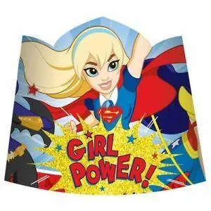 8 Pack DC Superhero Girls Paper Tiaras