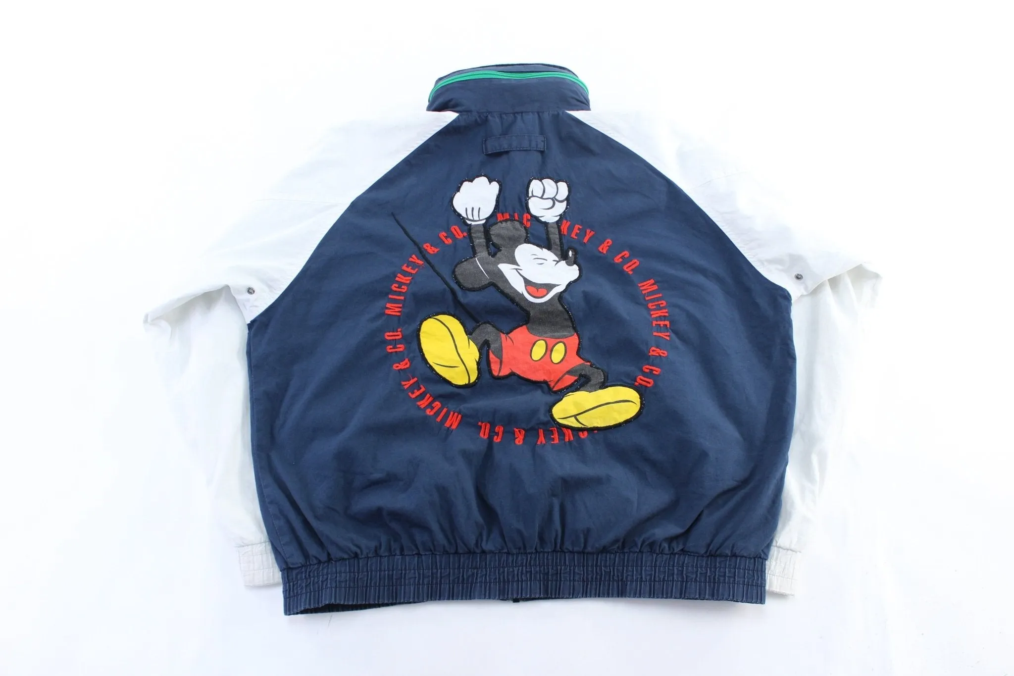 90's Mickey Mouse Embroidered Zip Up Jacket