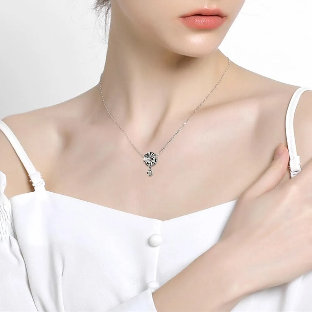 925 Sterling Silver Birthstone Charm Constellation Charm Heart Charm Mom Charm Flower Charm Women Charm Cup Charm for Pandora Charm Bracelet
