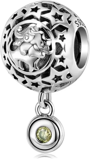 925 Sterling Silver Birthstone Charm Constellation Charm Heart Charm Mom Charm Flower Charm Women Charm Cup Charm for Pandora Charm Bracelet