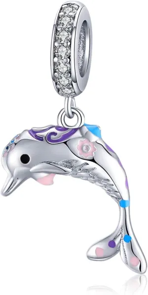 925 Sterling Silver Crocodile Charm Unicorn Charm Dog Charm Squirrel Charm Giraffe Charm Rabbit Charm Flamingo Charm for Pandora Charm Bracelet