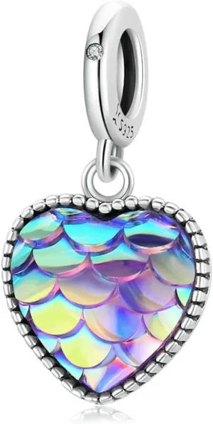 925 Sterling Silver Fish Scale Charm Mermaid Charm Eye of the Devil Charm Faith Charm Animal Charm Christmas Charm for Pandora Charm Bracelet