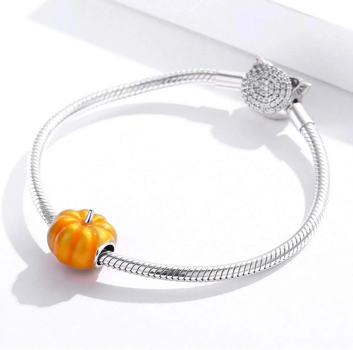 925 Sterling Silver Pumpkin Charm Witch Charm Ghost Charm Skull Charm Halloween Charm Anniversary Charm for Pandora Charm Bracelet