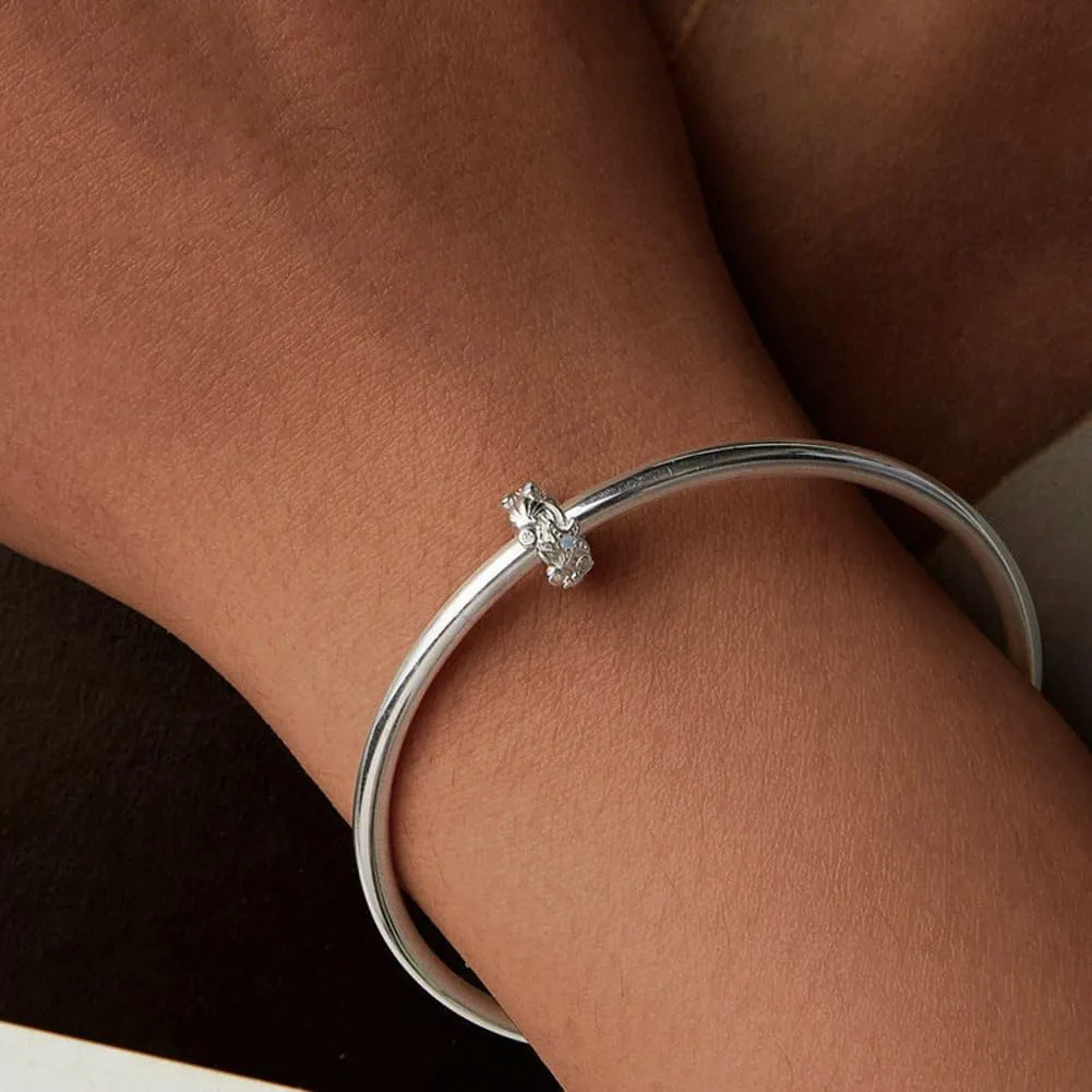 925 Sterling Silver Spacer Charm Clip Stopper Charm Starfish Heart Love Flower Birthstone Mom Love for Pandora Charm Bracelet