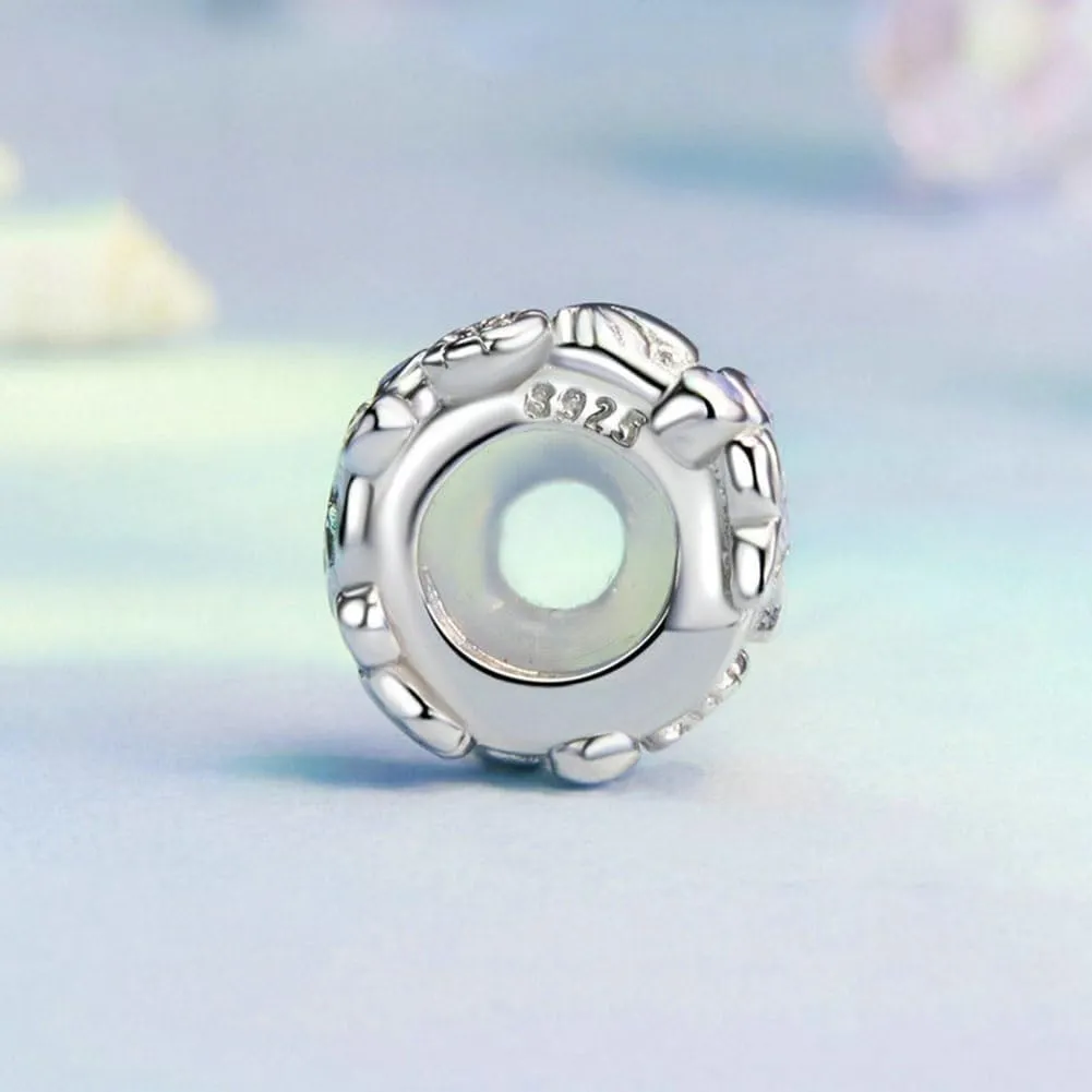 925 Sterling Silver Spacer Charm Clip Stopper Charm Starfish Heart Love Flower Birthstone Mom Love for Pandora Charm Bracelet