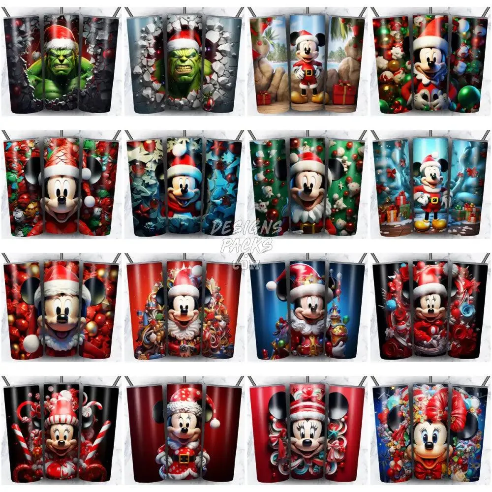 93 CHRISTMAS CARTOON Mix Tumbler Wrap Bundle JPG