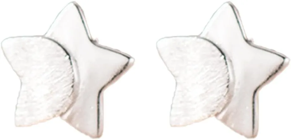 999 Sterling Silver Star Tiny Stud Earrings for Women Delicate Stars Helix Conch Earrings Minimalist Hypoallergenic Cartilage Studs Tragus Piercing Post Ear Jewelry