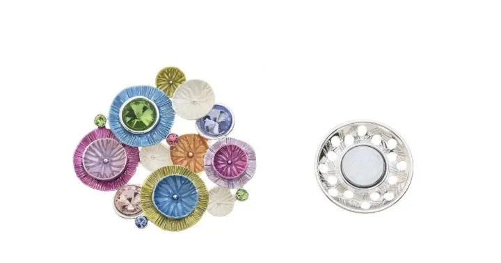 Abstract Circles magnetic brooches