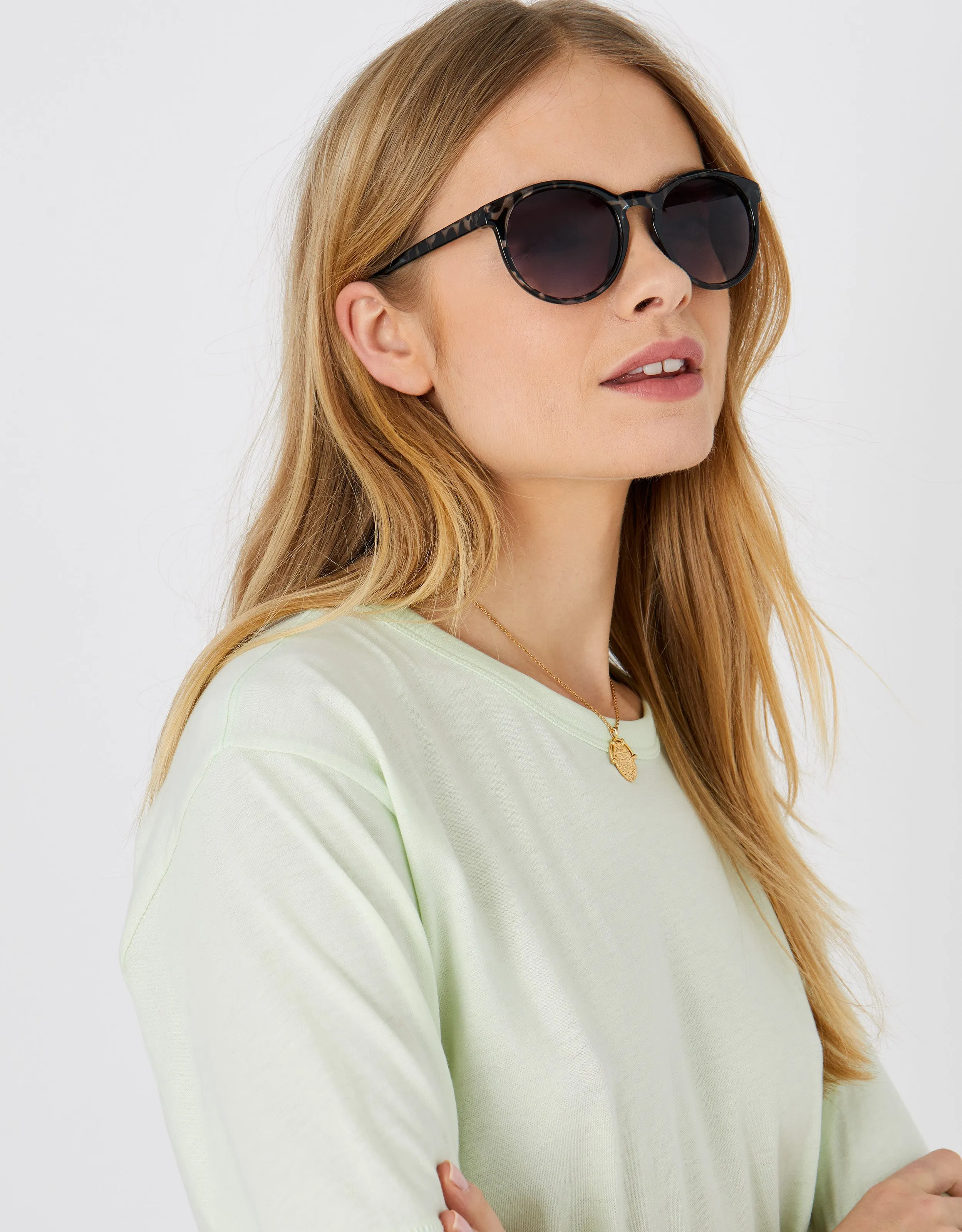 Accessorize London Pip Classic Preppy Blue Sunglasses