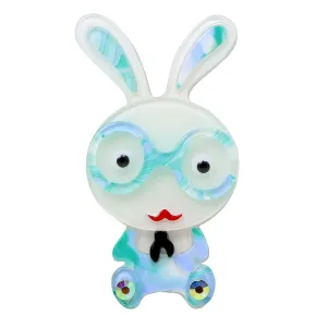 Acrylic Blue Color Rabbit Brooches For Women