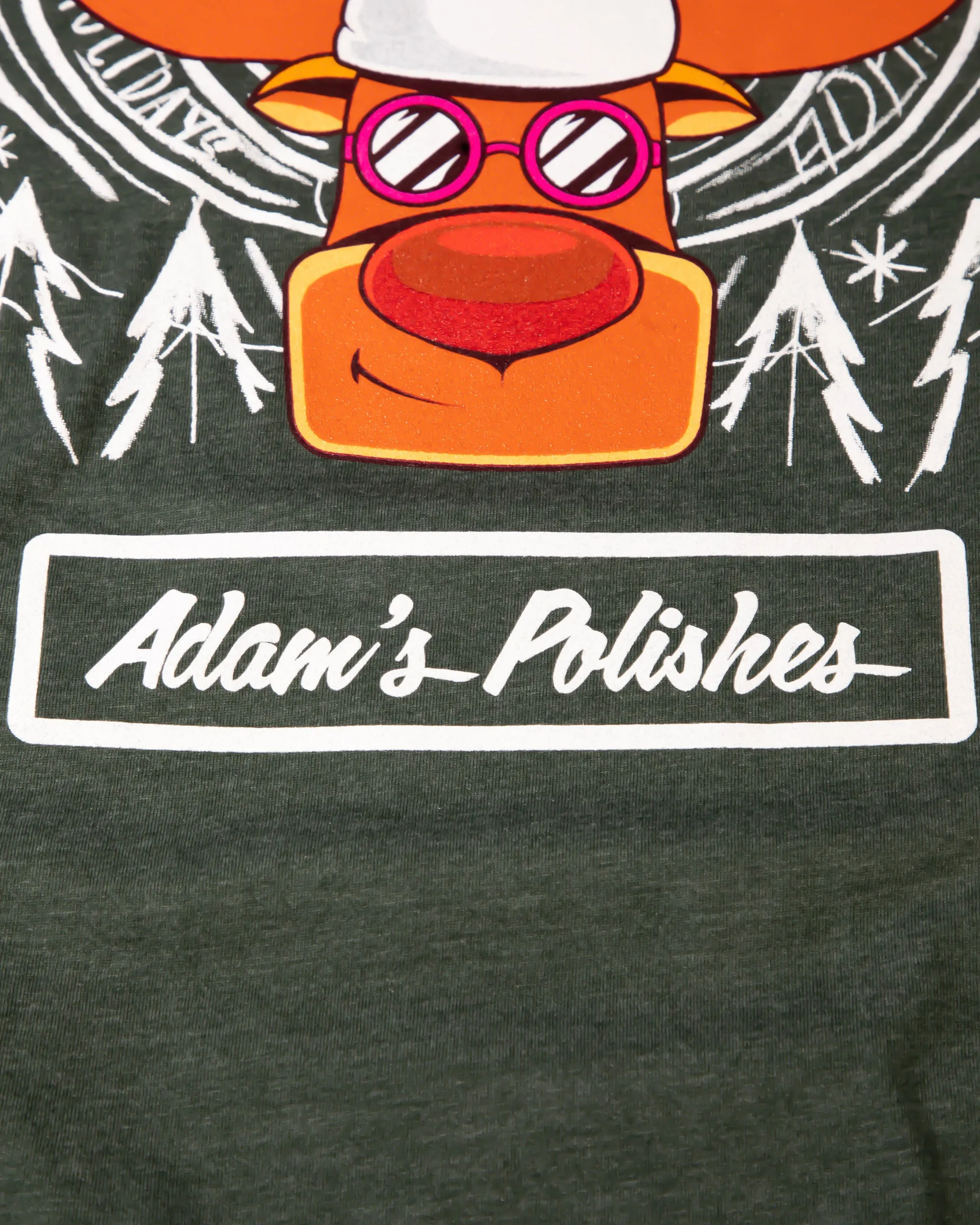 Adam's Holiday Moose Green T-Shirt