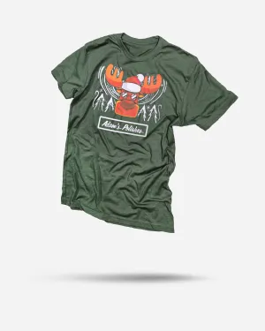 Adam's Holiday Moose Green T-Shirt