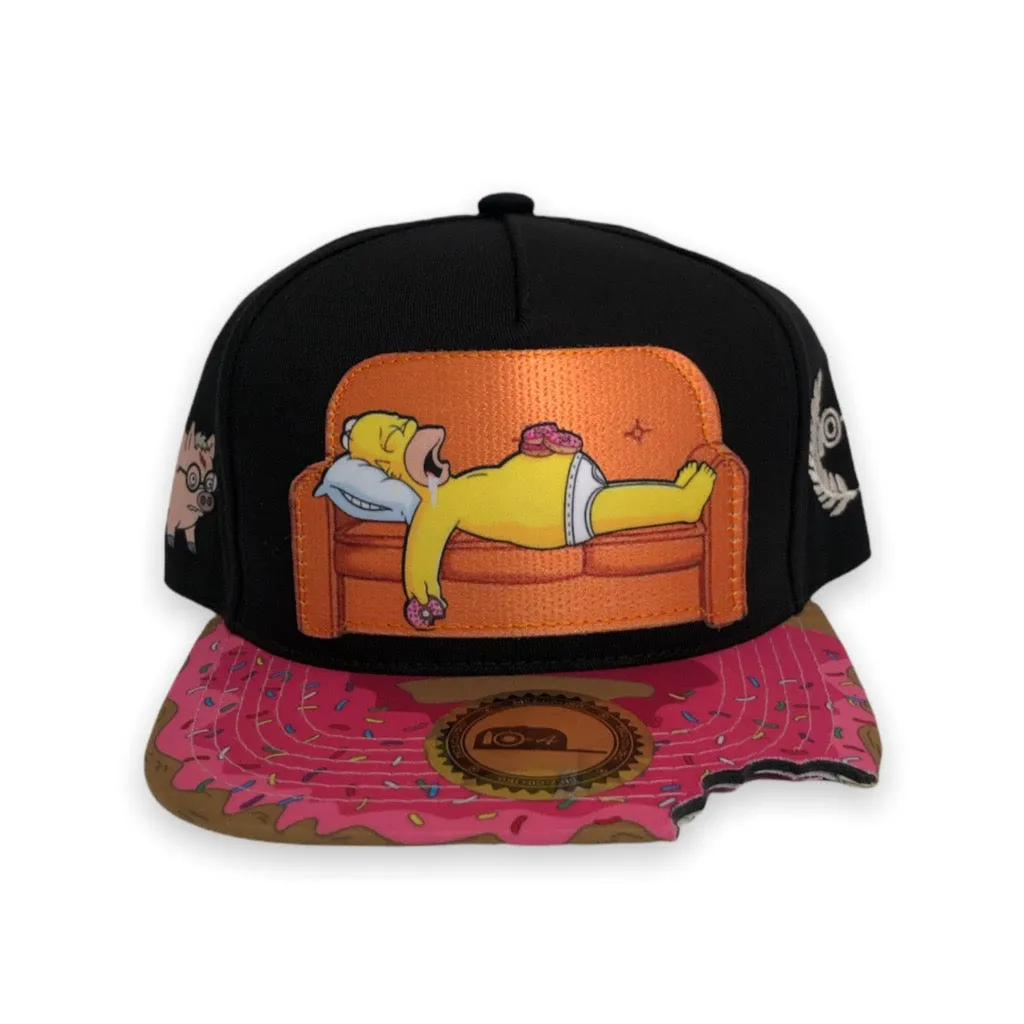 Adjustable Cartoon Flat Brim Cap