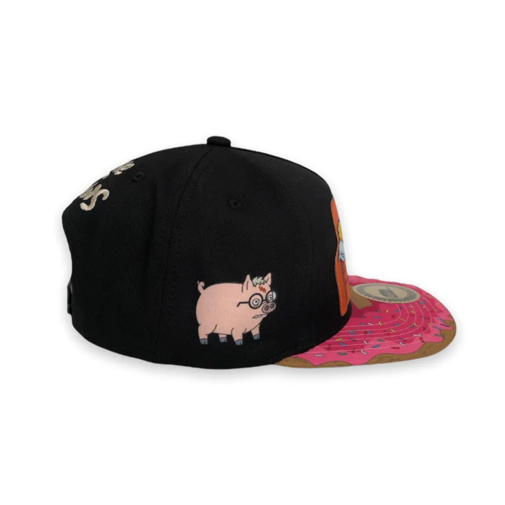 Adjustable Cartoon Flat Brim Cap